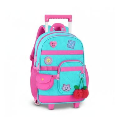Imagem de Mochila de Rodinhas Youtube JuJu Teófilo Infantil Escolar - Clio Style