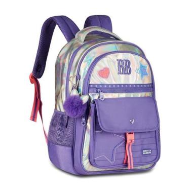 Imagem de Mochila de Costas Rebecca Bonbon Holo Shine RB27021 Grande Junvenil Ho
