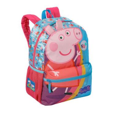 Imagem de Mochila Costas Peppa Pig Infantil Feminina Escolar e Passeio - Sestini