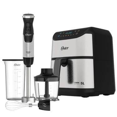 Imagem de Kit Mixer Power 3 em 1 e Fritadeira Inox Digital 5L Oster
