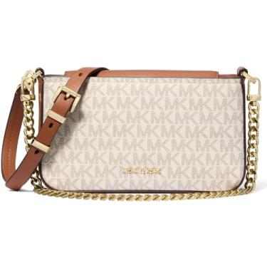 Imagem de Michael Kors Bryant Bolsa transversal conversível pequena, Baunilha/Bolota, One Size