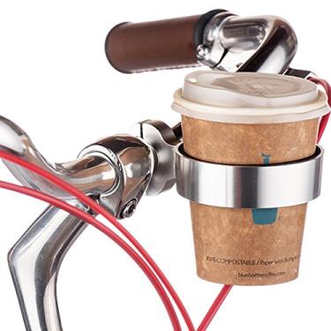 Imagem de Suporte de copo de café para guidão de bicicleta, suporte de alumínio para guidão para garrafa de copo de café, cruiser, bicicleta, montanha, estrada, bicicleta, garrafa de água, suporte de xícara de