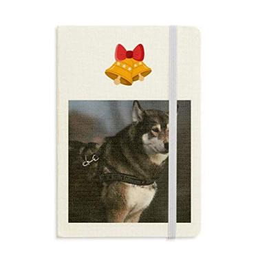 Imagem de Dog Husky Animal Lonely Night Caderno diário mas Jingling Bell