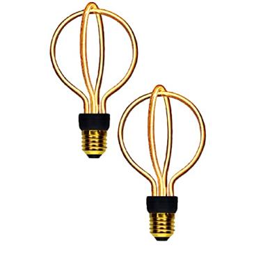 Imagem de 2X Lâmpada Arco Duplo Poptem Filamento De Led Bivolt 4W Não Dimerizável Decorativa