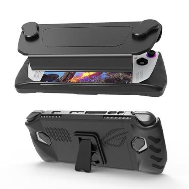 Imagem de NUHFUFA Protective Cover with Detachable Front Shell Compatible with A S U S Rog Ally 7-inch Handheld 2023, Full Coverage with Bracket Anti-drop Dustproof Ergonomic Grip Case(Black)
