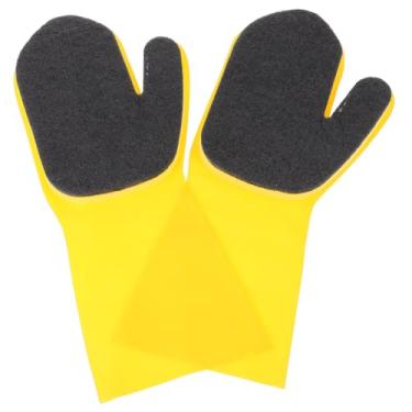 Imagem de Luvas de limpeza de látex Luvas de limpeza de silicone Acessórios de limpeza Toalhas de lavagem de louça Luvas de látex/1947 (Color : Black, Size : 35.5X16CM)