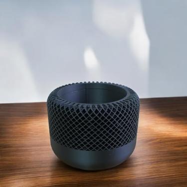 Imagem de Vaso Decorativo Redondo para Sala, Mesas, Racks, Ideal para Suculentas, Cactos e Plantas Pequenas, Detalhes Vasados, Base Lisa (M)