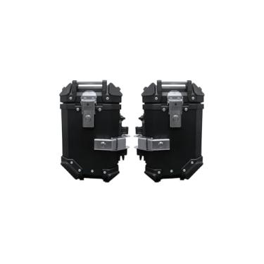 Imagem de Bau Lateral Para Motos Universal 36 Litros Alumínio (PAR) - Preto