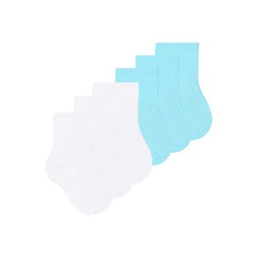 Imagem de Kit  6 Pares de Meias Bebê Cano Curto Selene 1320-001 Colorido, Azul, 