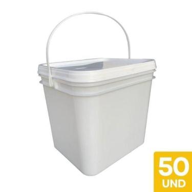 Imagem de Balde Retang 3.6L P Construção - 50 Pçs - Nastripack