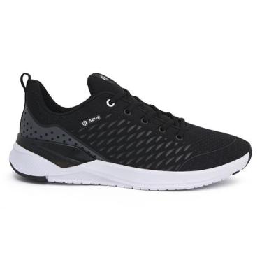 Imagem de Tênis Esportivo It Shoes Amortecedor Gel Masculino, Preto, Branco, 42,