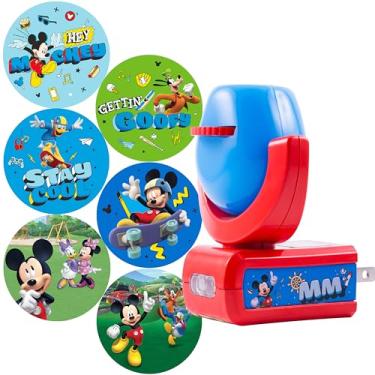 Imagem de Projectables Projetor de luz noturna LED Mouse & Roadster Racers, plug-in, sensor do crepúsculo ao amanhecer, veja os personagens da Disney no teto, parede ou chão, 11739, Mickey Mouse | 6 imagens
