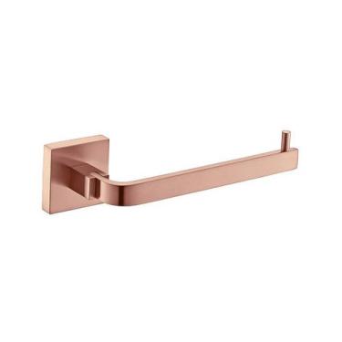Imagem de Porta Papel Higiênico - Quadrado Em Latão Rose Gold Fosco HB-A012RF - 