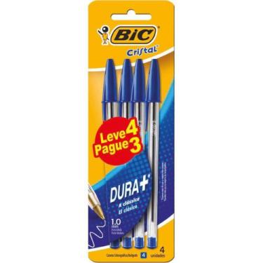 Imagem de Caneta Esferográfica BIC Cristal Azul Leve 4 Pague 3