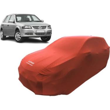 Imagem de Capa Para Cobrir Carro Volks Gol G4 Power Tecido Helanca - Mz, Vermelh