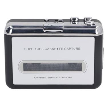 Imagem de Leitor de Cassetes Digital, Leitor de Fita Cassete Retro para Conversor de MP3 Com CD, Gravador de Fita Cassete Portátil USB Fones de Ouvido Integrados para Esportes e Viagens