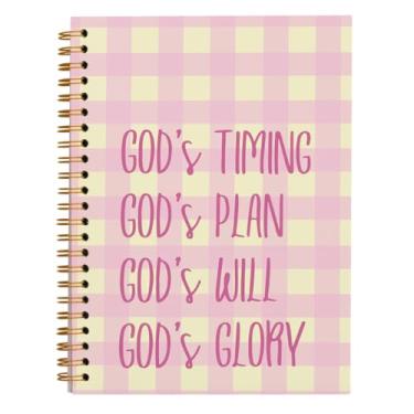 Imagem de Bnwepo Caderno de anotações bíblicas, caderno de estudo da Bíblia, caderno fofo, caderno de estudo da Bíblia, suprimentos de presente para meninas adolescentes, professoras, presentes cristãos para