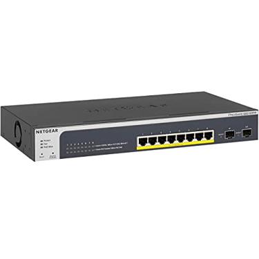 Imagem de NETGEAR Switch inteligente Gigabit Ethernet de 10 portas PoE (GS510TPP) - gerenciado, com 8 x PoE + @ 190W, 2 x 1G SFP, desktop ou suporte em rack, e proteção vitalícia limitada