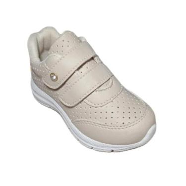 Imagem de Tênis infantil  volta as aulas escolar feminino com led  Marfim - solz