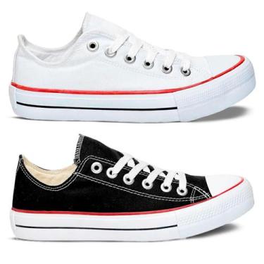 Imagem de Kit 2 Pares Tenis Feminino Star Casual All Tradicional Confortavel - O