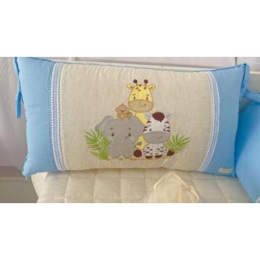 Imagem de Kit Berço Americano Coleção Baby Safari Menino 9 Peças Azul Claro - Ba