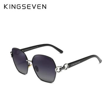 Imagem de Óculos de Sol Borboleta Vintage Retro kingseven feminino, Preto, Origi