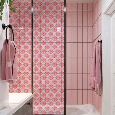 Imagem de Adesivo Para Vidro Box Banheiro Jateado Decorado Arabesco Prova D'Agua