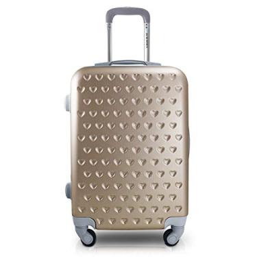Imagem de Mala de Bordo para Viagem Love Dourada Jacki Design