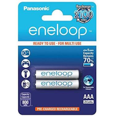 Imagem de Pilha aaa recarregável Panasonic Eneloop 800mAh - Cartela com 2 unidades
