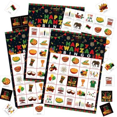 Imagem de Containlol 39 Pcs Kwanzaa Game Bingo 24 Players African American Culture Bingo Cards African Heritage Games for Family Activities Holiday Happy Kwanzaa Festival Party Favors Supplies