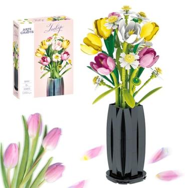 Imagem de PUNIMA Tulips Building Blocks Set, Flowers Bouquet with Vase for Adults, Girls, Home, Office, Decor - 1250pcs