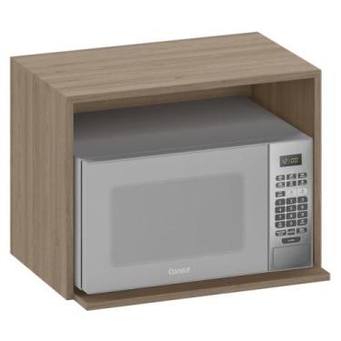 Imagem de Suporte Micro-ondas Forno 58cm Aéreo Grace Carvalho Oak Z44 - Mpozenat