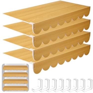 Imagem de Calmbee 4 peças de 61 x 30 cm, resistente à umidade para prateleira de arame, forro de prateleira removível para armário, ajuste universal para cozinha, banheiro, prateleiras de despensa