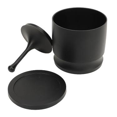 Imagem de Espresso Blind Shaker, liga de alumínio de 58 mm, anéis de dosagem de café em pó anti-voador, ferramenta de agitador de café expresso, copo dosador de café para uso doméstico e comercial (preto)