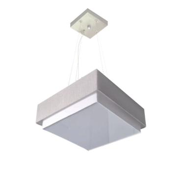 Imagem de Lustre Para Sala de Jantar Vivare Md-4402 Cúpula em Tecido 40x40cm