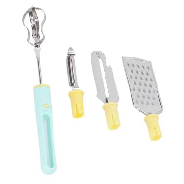 Imagem de Utensílios de Cozinha 4 em 1 Multifuncional Ralador Descascador Boleador e Batedor