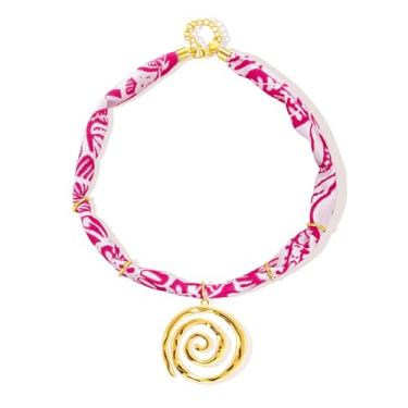 Imagem de Dcfywl731 Colar de cachecol com pingente de peixe colar concha bandana joia feminina, Liga metálica, Sem Pedra Preciosa