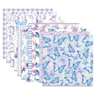 Imagem de JOINFANXIN Bloco De Papel Para Scrapbook Com Borboletas Em Aquarela Roxa, 24 Peças Estampas Florais, Dupla Face, Scrapbooking, Fundo Decorativo Faça Você Mesmo, Suprimentos Fazer Cartões