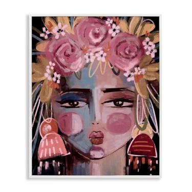 Imagem de Stupell Industries Retrato feminino moderno de diva branca emoldurada giclée design artístico por Anna Lischenko, 20 x 16