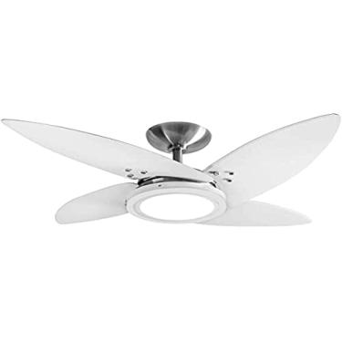 Imagem de VENT AZZAM LED 220V 4P CLM at ALUMINIO ESCOVADO PAS BRANCAS 130W, Tron