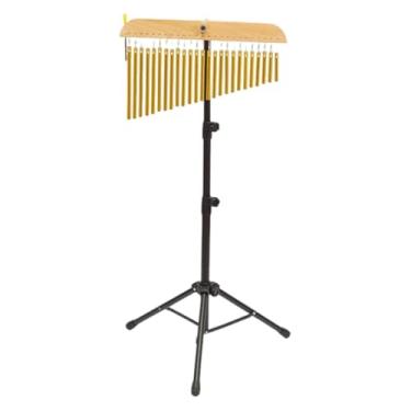 Imagem de JWQFBC Suporte para Instrumento de Percussão Chime de 25 Barras, Altura Ajustável, para Músicos, Som Melodioso, Tubos de Alumínio,