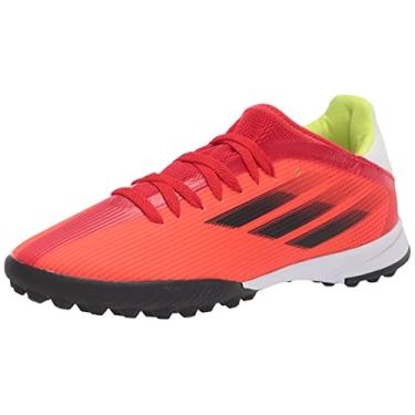 Imagem de adidas Tênis de futebol unissex infantil X Speedflow.3 Turf, Vermelho/preto/vermelho solar, 16