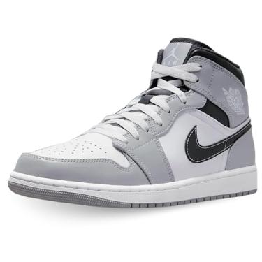 Imagem de Nike Tênis masculino Air Jordan 1 Mid, Antracite cinza e branco, 46