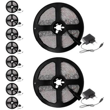 Imagem de Kit 15x Fita De LED 12V 60 LED/M 3528 IP20 5 Metros + Fonte Eletrônica 2A (6000K (Branco Frio))