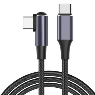 Imagem de Kit com 5 Cabos USB-C ponta 90 graus Resolução 8K 60Hz e para Transfer