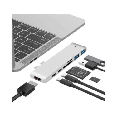 Imagem de Adaptador Hub USB C 4K HDMI Thunderbolt 3 Leitor De Cartão TF SD PD Pa