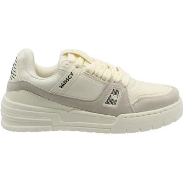 Imagem de Tênis Casual Vanscy Hawk Street Sneaker Macio Masculino, Branco, 39