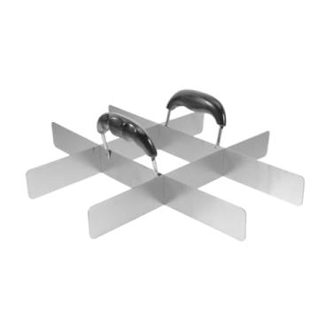 Imagem de MotiveTech Divisor de bolo, cortador de bolo, aço inoxidável, marcador de porção igual, guia para de festa, padaria comercial, de mousse, com 12 Fatias