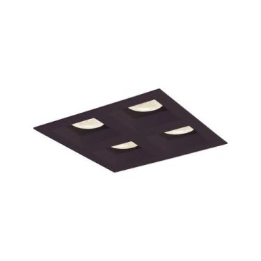 Imagem de Spot de Embutir Newline Flat para 4 Lâmpadas AR70 GU10 Bivolt, Preto