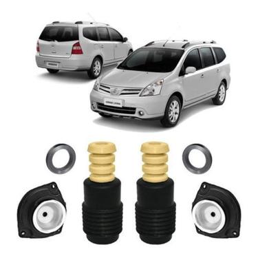 Imagem de 2 Kit Dianteiro Grand Livina 2009 A 2014 Coxim Batente Coifa